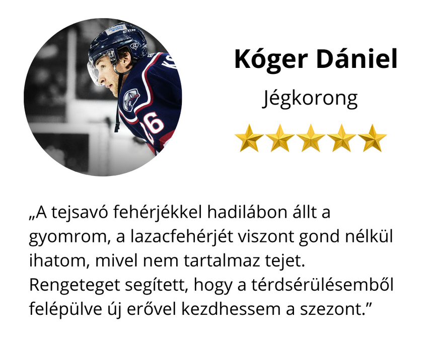 A lazacfehérjét gond nélkül ihatom, mivel nem tartalmaz tejet, csak lazacot.